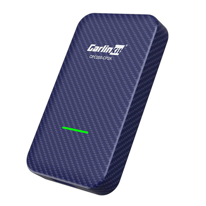 Carlinkit CP2A trådløs adapter til Apple CarPlay og Android Auto (blå)