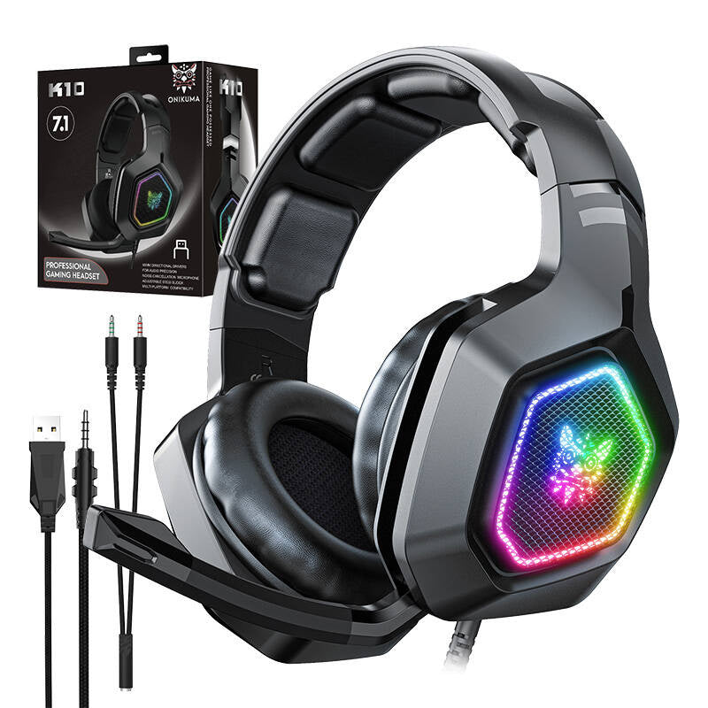 ONIKUMA K10 gaminghovedtelefoner (sort)