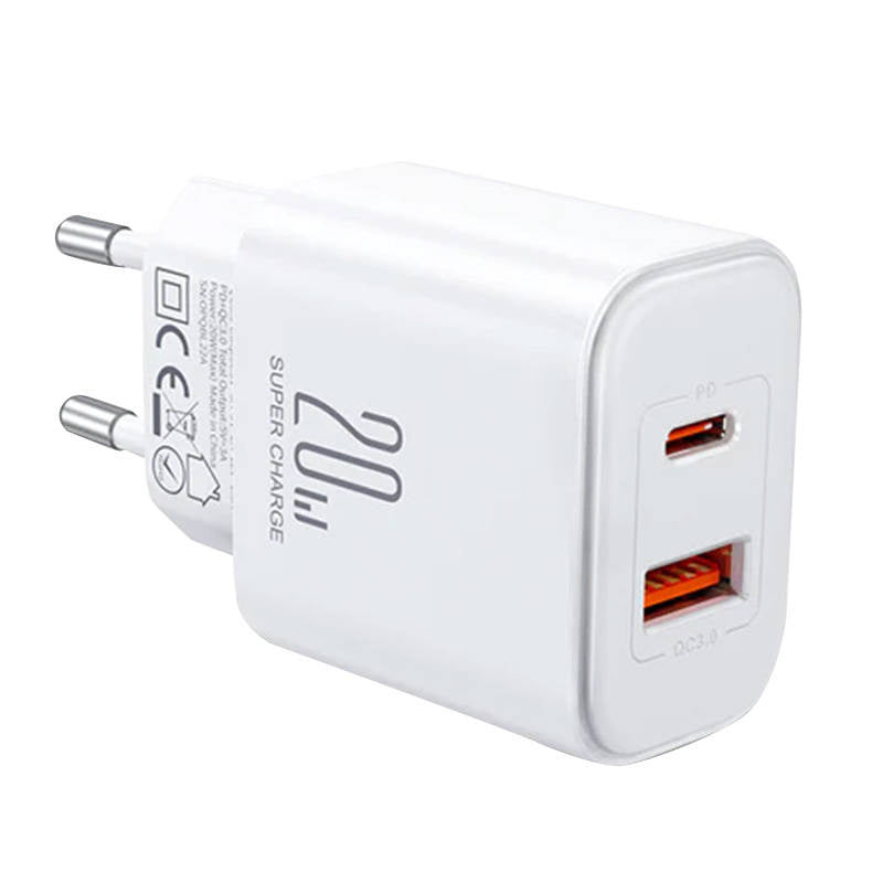 Joyroom JR-TCF05 Flash lader, 20W + C til L-kabel 1m (hvid)