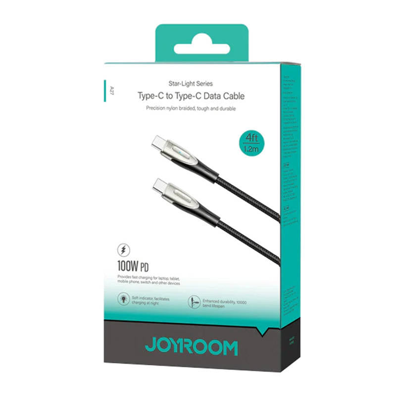Star-Light kabel USB-C til USB-C SA27-CC5 / 100W / 1,2m (sort)