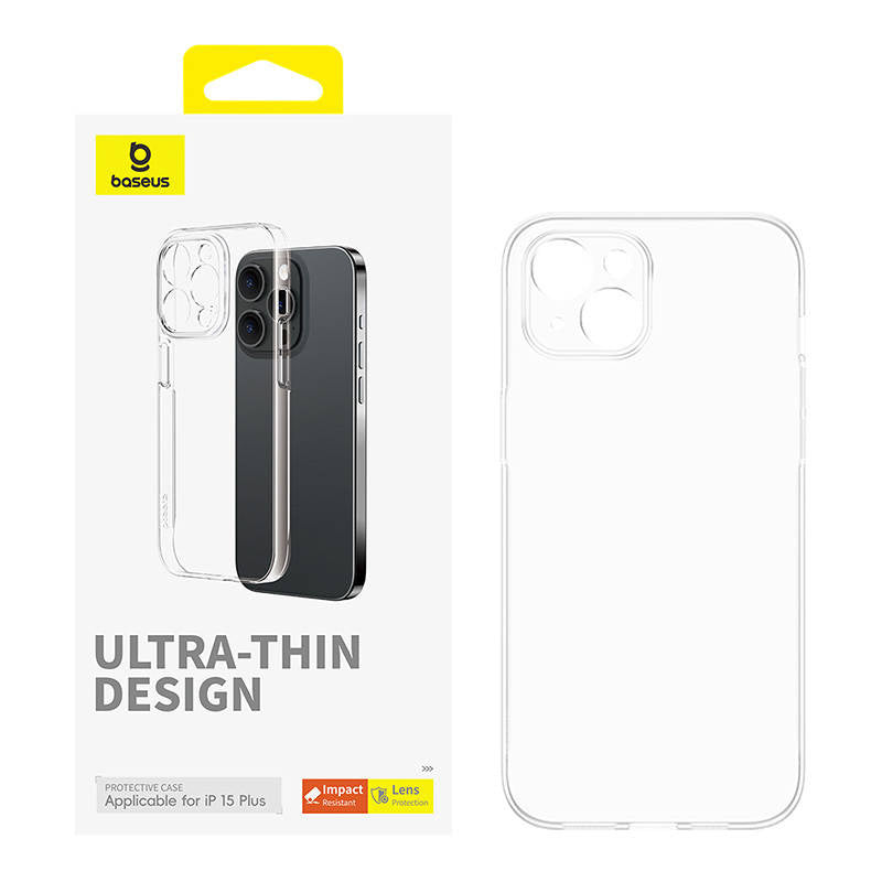 Baseus OS-Lucent Series mobilcover til iPhone 15 Plus (gennemsigtig)