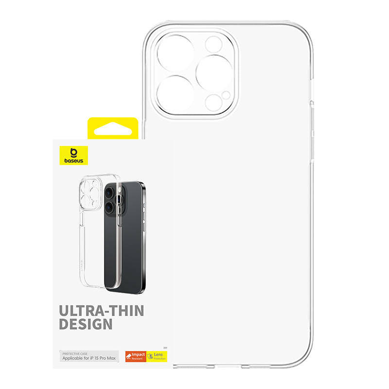 Baseus OS-Lucent Series mobilcover til iPhone 15 ProMax (gennemsigtig)