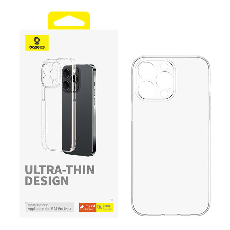 Baseus OS-Lucent Series mobilcover til iPhone 15 ProMax (gennemsigtig)
