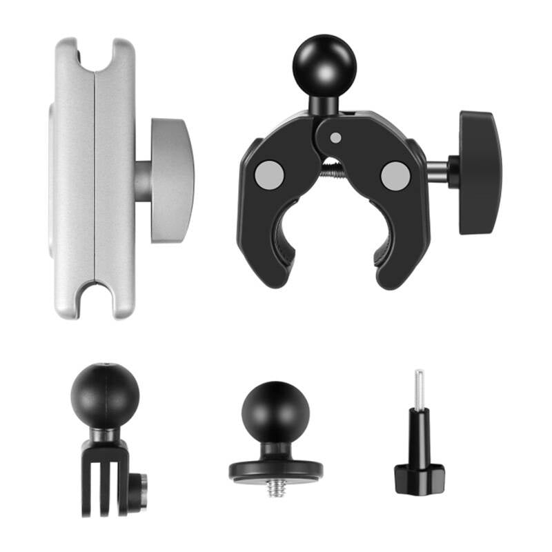 PULUZ motorcykelholder til actionkameraer (DJI, GoPro, Insta360) (sort)