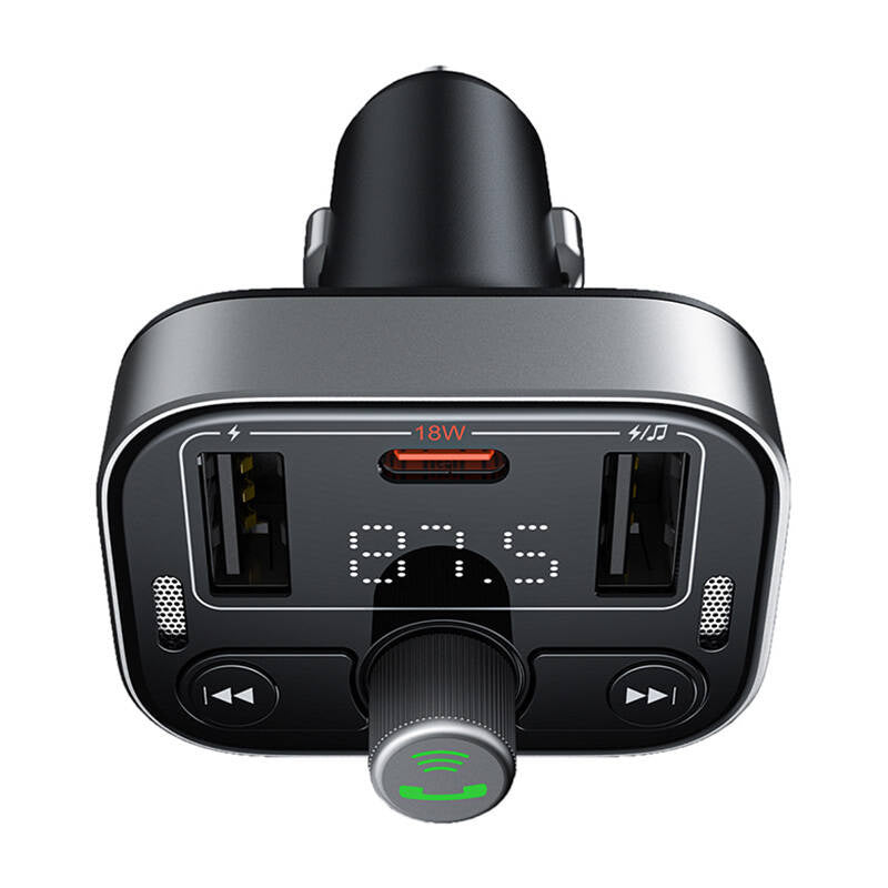 Baseus S-09 Pro FM-sender, Bluetooth (sort)