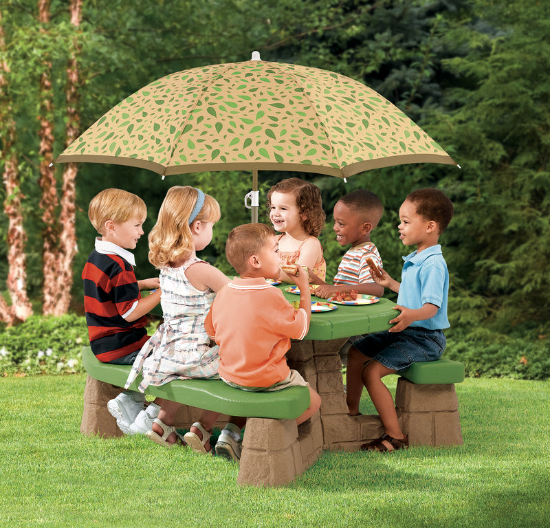 Step2 Naturally Playful picnicbord med parasol