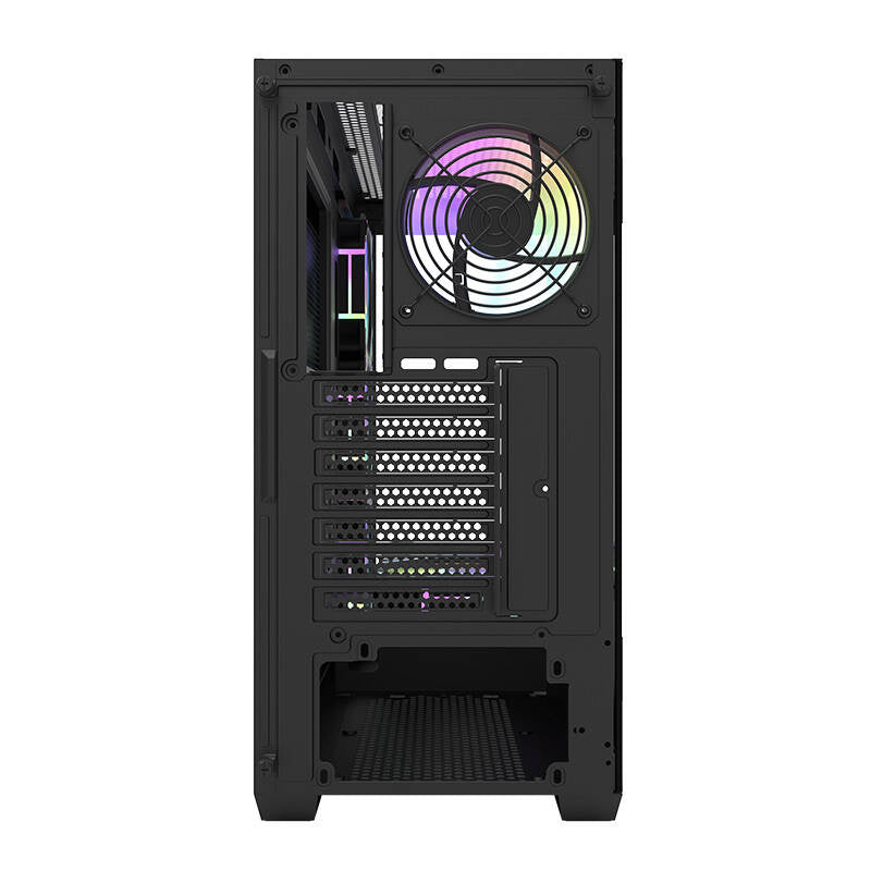 Darkflash DS900 computerkabinet (sort) + 7 ARGB-blæsere