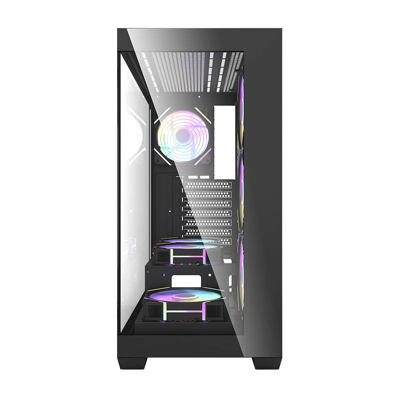 Darkflash DS900 computerkabinet (sort) + 7 ARGB-blæsere