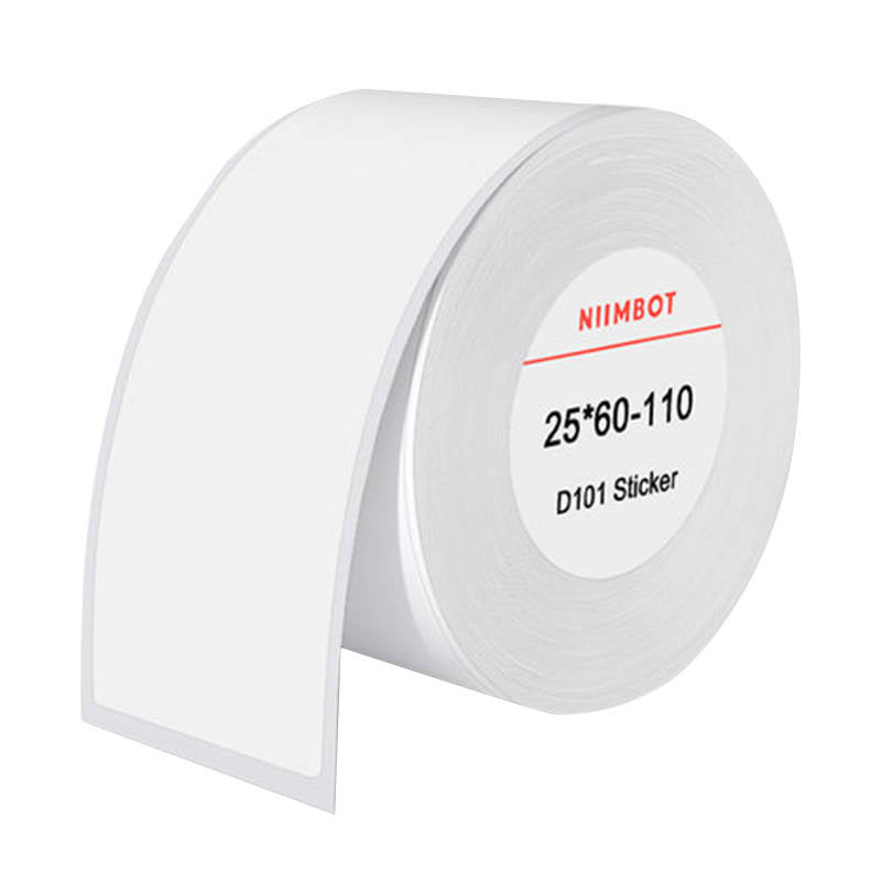 Niimbot termoetiketter 25x60 mm, 110 stk. (hvid)