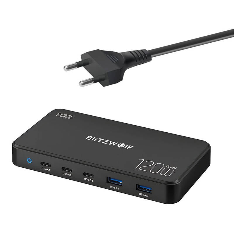 Blitzwolf BW-i100 5-i-1 ladestation 120W
