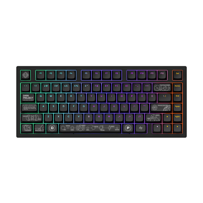 Dark Project ALU Terra Nova R2 sort - trådløst gamingtastatur (ANSI)