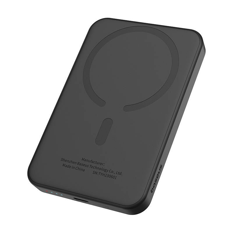 Baseus magnetisk mini-powerbank 5000 mAh, USB-C 20 W (sort)