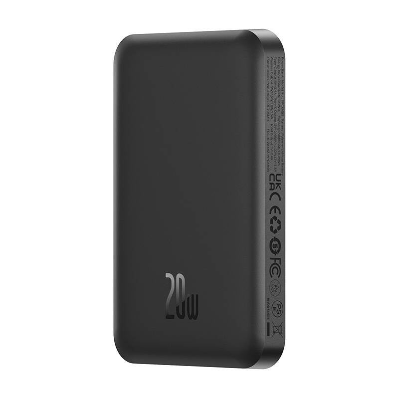 Baseus magnetisk mini-powerbank 5000 mAh, USB-C 20 W (sort)