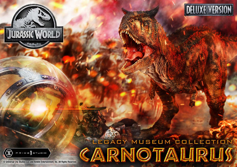 Prime 1 Studio Legacy Museum Collection Jurassic World: Fallen Kingdom (Film) Carnotaurus 1/15-skala DX Bonus