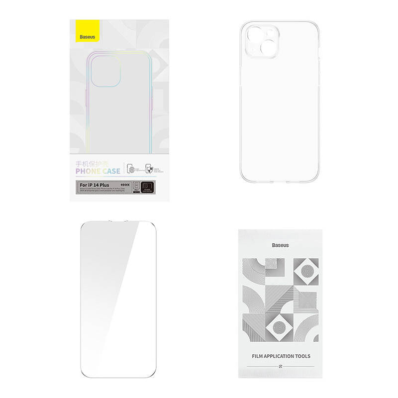 Baseus Crystal Series magnetisk cover til iPhone 14 Plus + hærdet glas