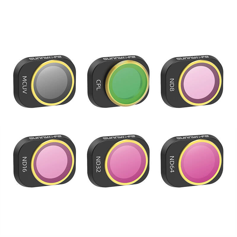 Sunnylife 6 objektivfiltre MCUV, CPL, ND8/16/32/64 til DJI MINI 4 PRO