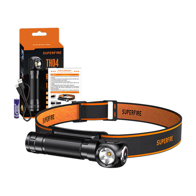 Superfire TH04 2-i-1 pandelampe, 600 lm, USB-C, 5 tilstande, 150 m