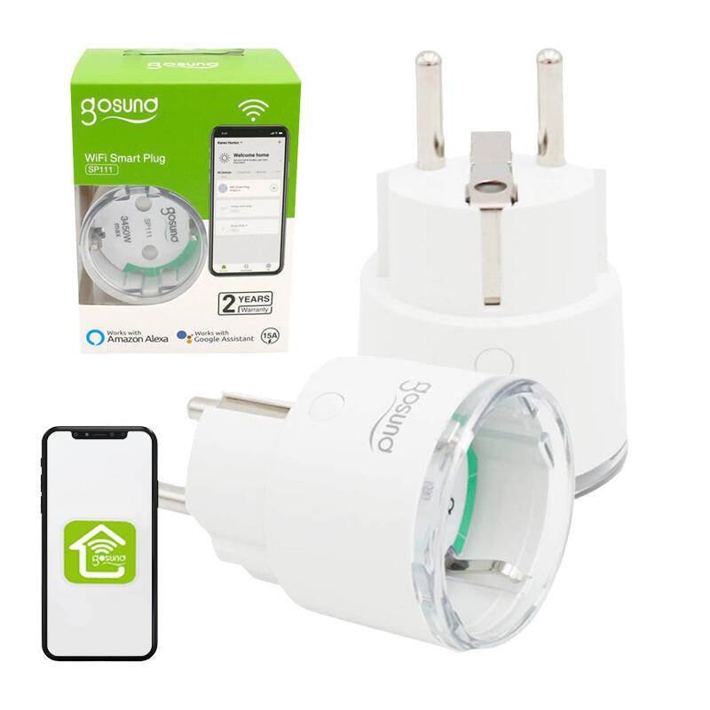 Gosund SP111 smart WiFi-stik 3680W 16A, Tuya 2-pak