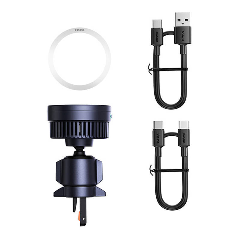 Baseus MagPro bilholder med 15W Qi2.0 induktiv lader (sort)