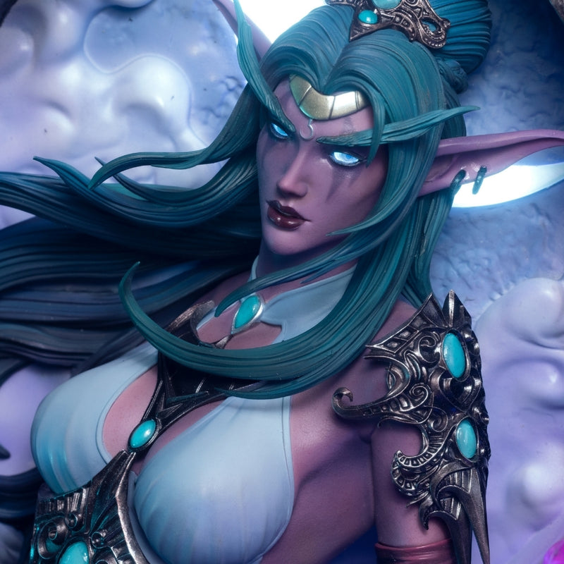 HEX Blizzard Hearthstone Tyrande Whisperwind statue med kunstramme