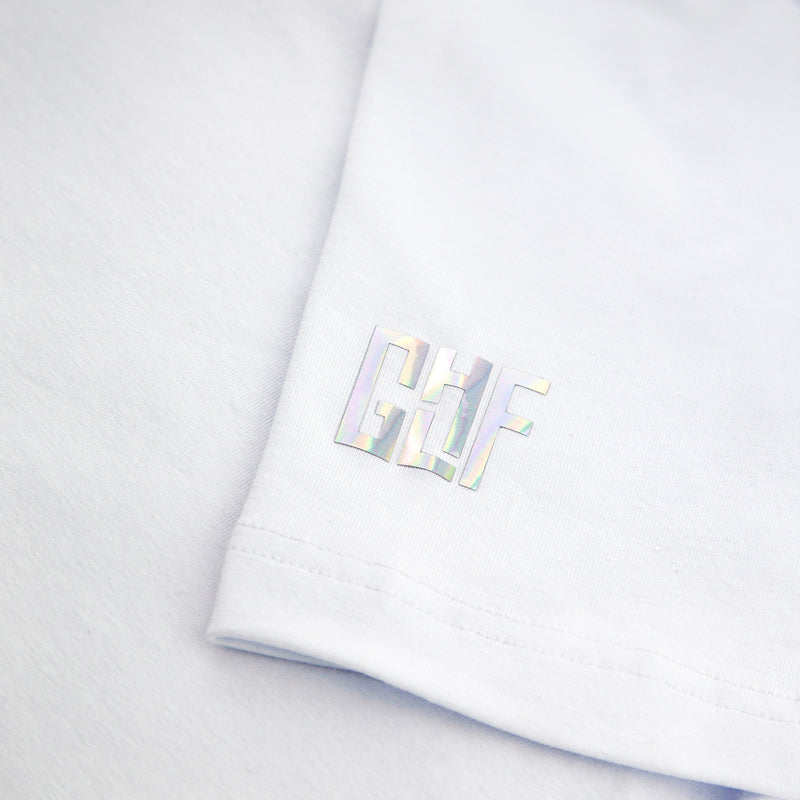 FragON - holografisk logo unisex T-shirt hvid