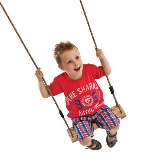 Gyngesæde i træ m/reb