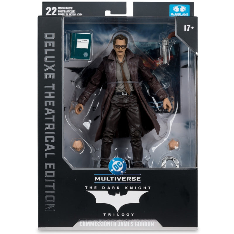 DC Multiverse Commissioner Gordon (The Dark Knight) 7 tommer actionfigur Deluxe Theatrical Edition McFarlane Toys