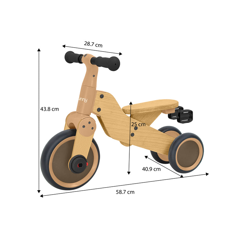 Sunny Walker 2-in-1 Løbecykel i træ 1000