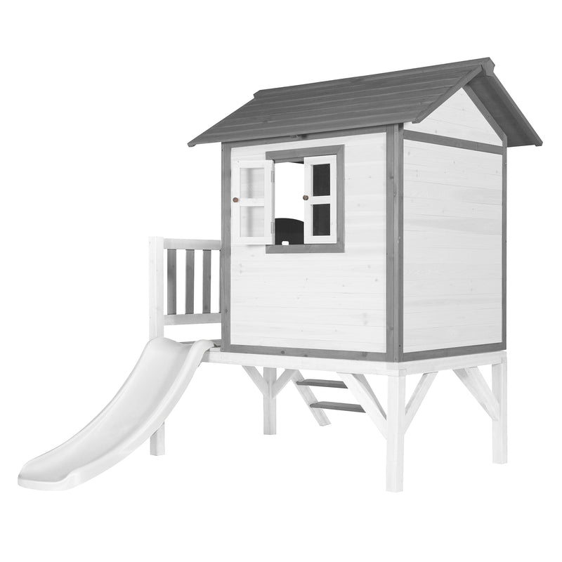 AXI Lodge XL Legehus Classic - Hvid Rutsjebane