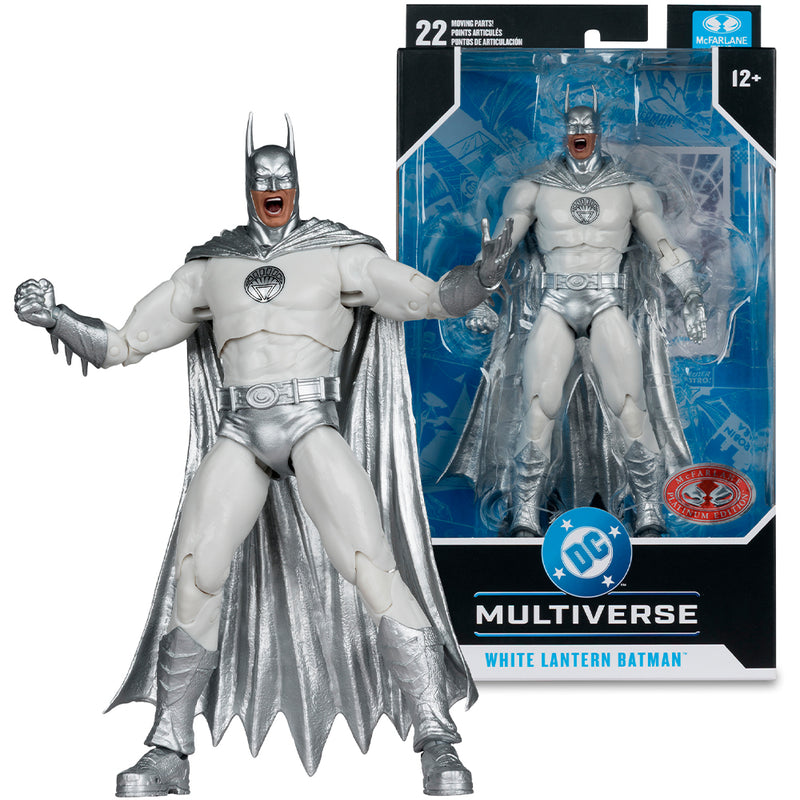 DC Multiverse White Lantern Batman (Brightest Day) 7 tommer actionfigur McFarlane Toys Red Platinum Edition