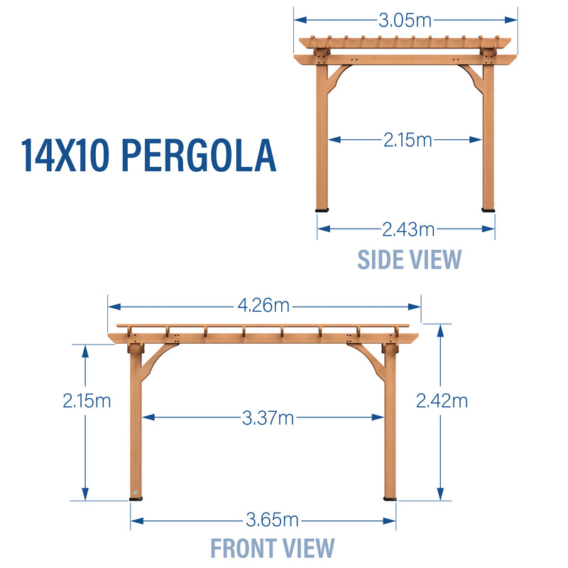 Backyard Discovery Pergola i Træ 305 x 426 cm