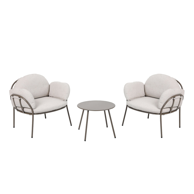 AXI Ziva Loungesæt med bord & 2 stole - Taupe/Beige