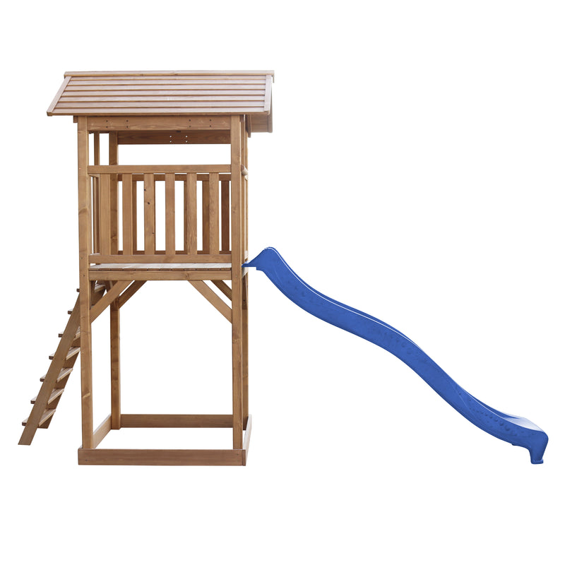 AXI Beach Tower Legetårn Brun - Blå Rutsjebane