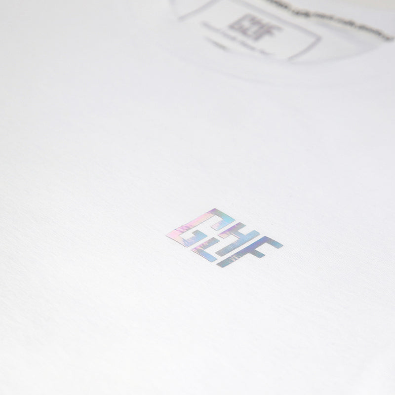 FragON - holografisk logo unisex T-shirt hvid