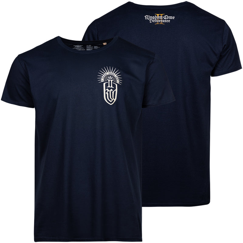 Kingdom Come Deliverance II emblem - T-shirt marineblå