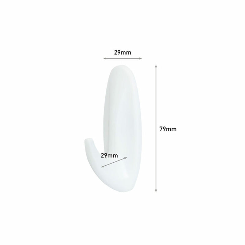Krog til ophæng 3M 1,3 kg Hvid Metal Plastik (2 enheder)