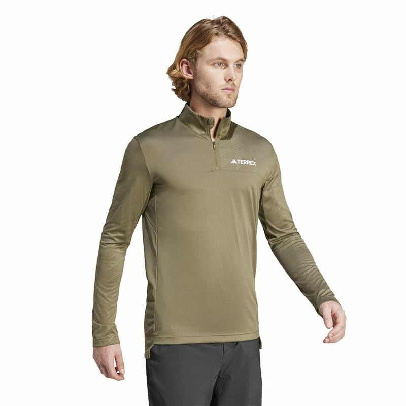 Sweaters uden Hætte til Mænd Adidas Mt Half Zi Ls Brun