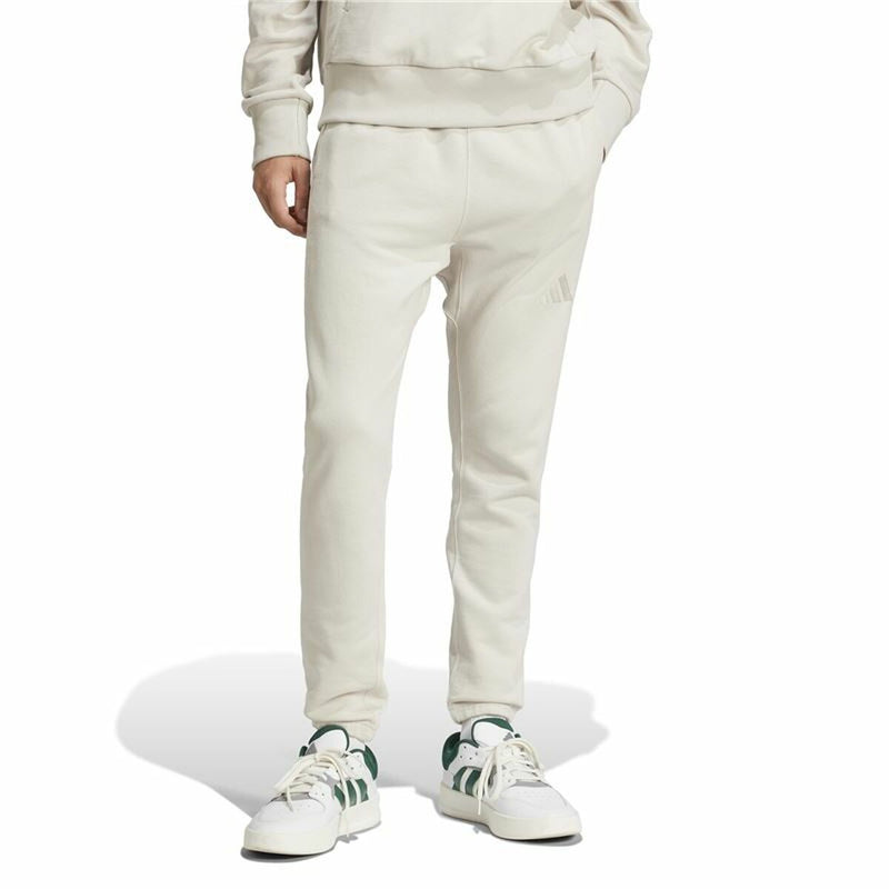 Lange sportsbukser Adidas All Szn French Terry Regular Tapered Hvid Beige Mænd
