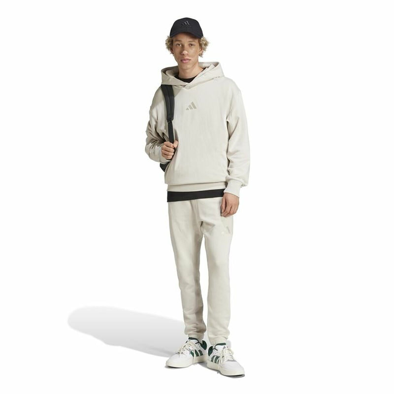 Lange sportsbukser Adidas All Szn French Terry Regular Tapered Hvid Beige Mænd