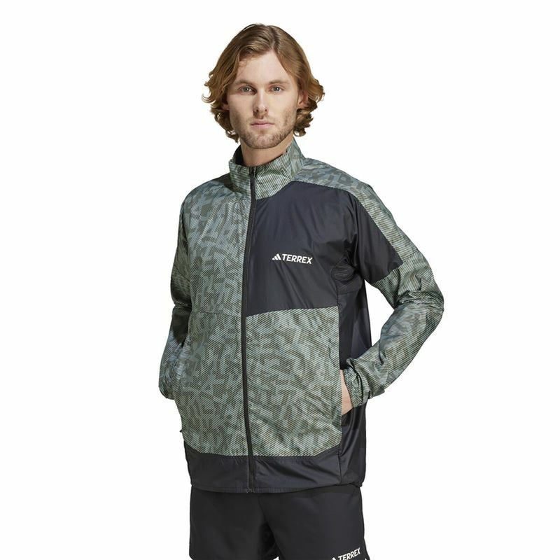 Vindblæser Jakke Adidas Terrex Grå