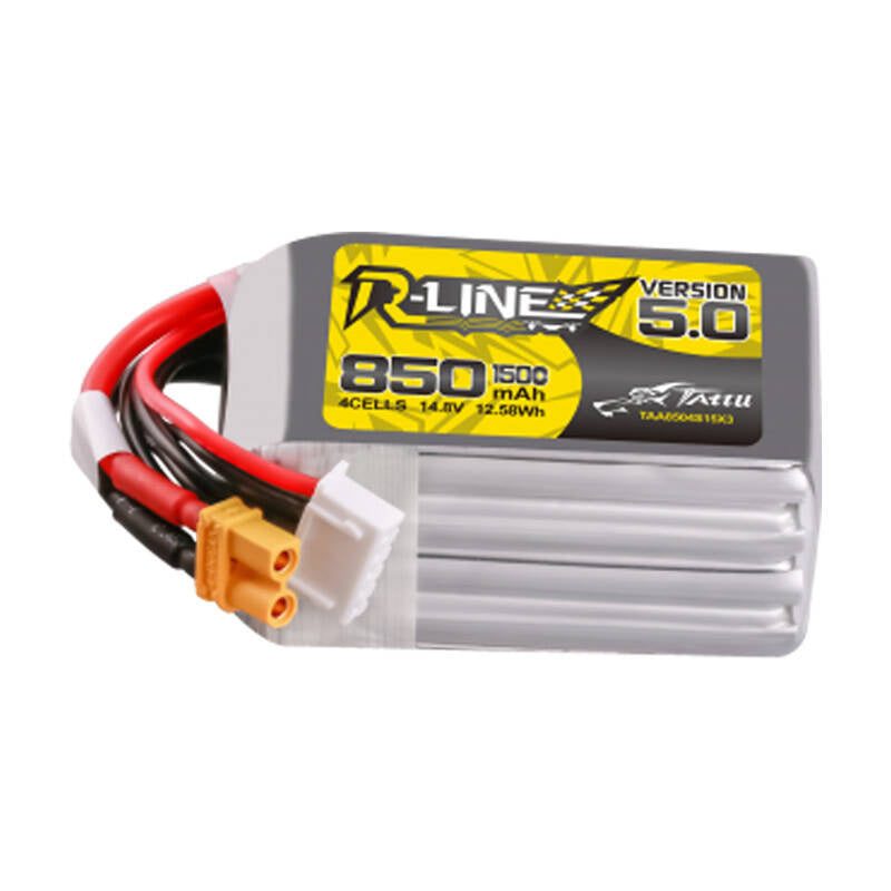 Tattu R-Line version 5.0 850 mAh 14,8 V 4S1P 150C XT30U-F