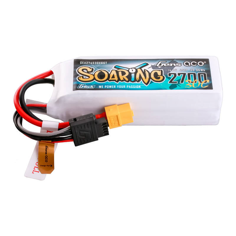Gens Ace G-Tech Soaring LiPo 2700mAh 14.8V 30C 4S1P XT60