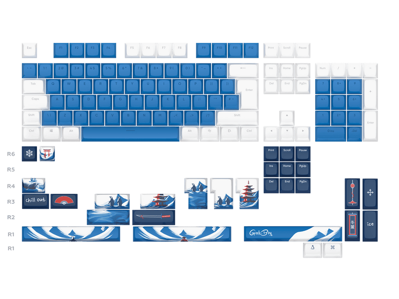 Dark Project x GeekBoy tastaturtaster (keycaps) - 2 skins i 1 sæt [ANSI & ISO]