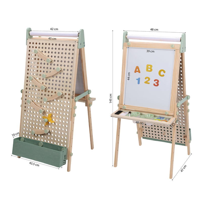 Sunny Mika Activity Easel med Pegboard – Natur Brun