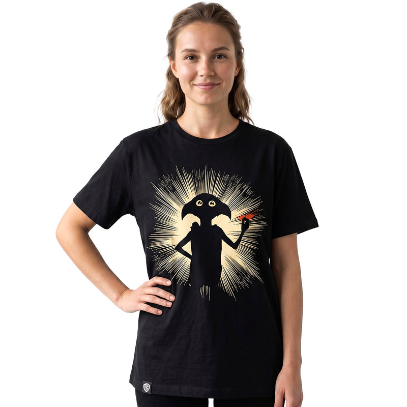 Harry Potter T-shirt - Dobby Silhouette Spark, sort