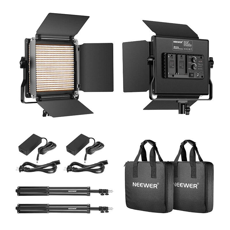 Neewer 660 Bi Color LED-sæt, to lamper 40W 3200-5600K