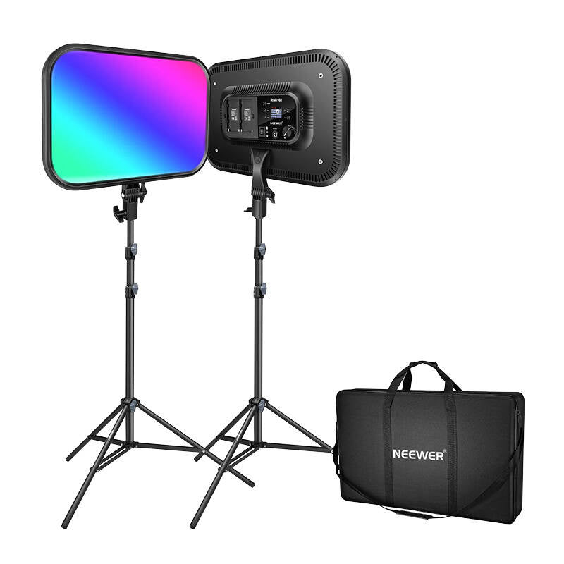 Neewer RGB168 RGB LED-sæt, to lamper 60 W 2500-8500K