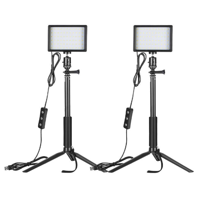 Neewer ZC-10S sæt med to LED-lamper + filtre + stativer