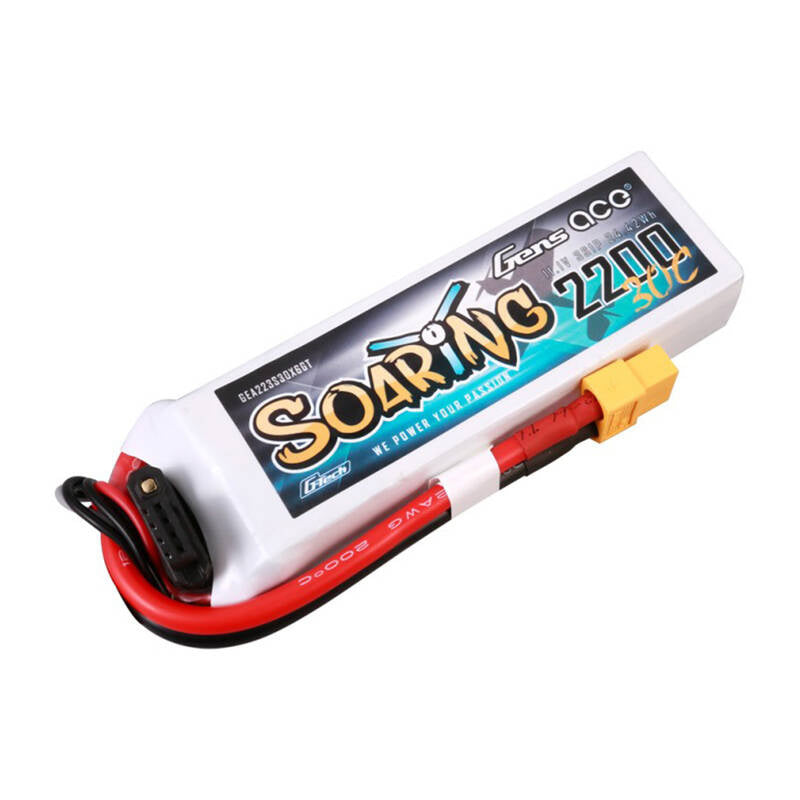 Gens Ace G-Tech Soaring LiPo-batteri 2200mAh 11.1V 30C 3S1P