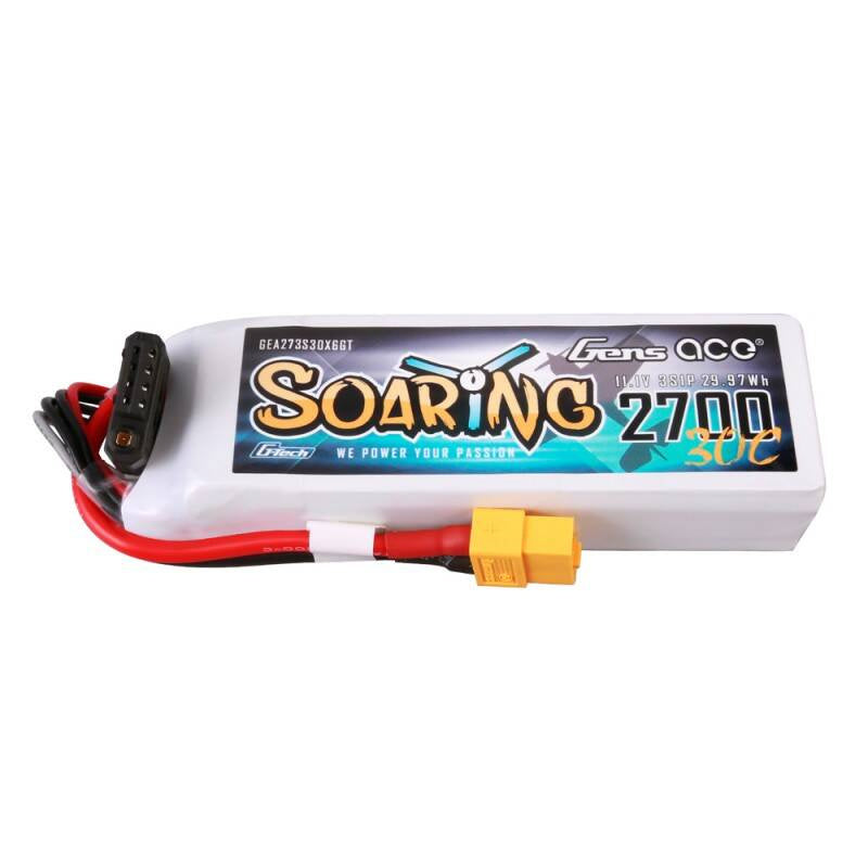 Gens Ace G-Tech Soaring LiPo-batteri 2700mAh 11.1V 30C 3S1P